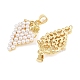 Brass ABS Plastic Pearl Pendants(KK-L275-07G)-2