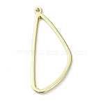Rack Plating Alloy Pendants, Triangle, Golden, 36x15x1.5mm, Hole: 1mm(PALLOY-K023-05G)
