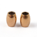 Barrel Ion Plating(IP) 304 Stainless Steel Spacer Beads, Golden, 5x4mm, Hole: 2mm(STAS-L176-01G)