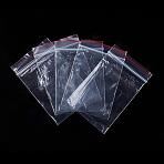 Plastic Resealable Packaging Bags, Top Seal, Rectangle, Clear, 9x6cm, Unilateral Thickness: 1.2 Mil(0.03mm)(X-OPP06)