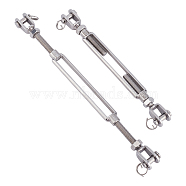 SUPERFINDINGS 304 Stainless Steel Flower Basket Screw Rotate Chain Wire Rope Tensioner Bloom Bolt Tension Turnbuckle, Stainless Steel Color, 156mm(AJEW-FH0001-28P)
