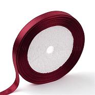Single Face Satin Ribbon, Polyester Ribbon, Dark Red, 2 inch(50mm), about 25yards/roll(22.86m/roll), 100yards/group(91.44m/group), 4rolls/group(RC50MMY-048)