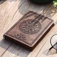 PU Leather Notebook, with Paper Inside, for School Office Supplies, Rectangle with Round Pattern, Coconut Brown, 14.6x10.5cm(OFST-PW0014-11B-03)