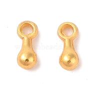 Alloy Charms, Chain Extender Drop, Teardrop, Golden, Size: about 7mm long, 2.5mm wide , hole: 1.2mm(X-E229-G)