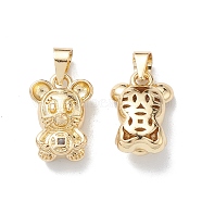 Rack Plating Brass Charms, Long-Lasting Plated, Mouse Charm, Real 18K Gold Plated, 14.5x10x6mm, Hole: 4.5x3.5mm(KK-P231-05G)