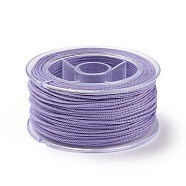 Macrame Cotton Cord, Braided Rope, with Plastic Reel, for Wall Hanging, Crafts, Gift Wrapping, Lilac, 1.5mm, about 21.87 Yards(20m)/Roll(OCOR-H110-01C-17)