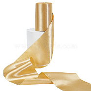 20M Polyester Ribbons, for Wedding Celebration Decoration, Gold, 3-3/4~4 inch(95~100mm), about 21.87 Yards(20m)/Roll(OCOR-WH0077-72E)