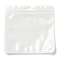 Square Plastic Yin-yang Zip Lock Bags, Resealable Packaging Bags, Self Seal Bag, White, 12.9x12.9x0.02cm, Unilateral Thickness: 2.5 Mil(0.065mm)(ABAG-A007-01-01)