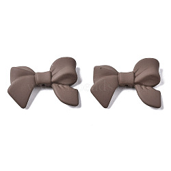 Spray Painted CCB Plastic Beads, Bowknot, Rosy Brown, 24x33x7.5mm, Hole: 1.6mm(CCB-Q091-008E)