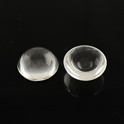 Transparent Half Round Glass Cabochons, Clear, 20x8.5~10mm(X-GGLA-R027-20mm)
