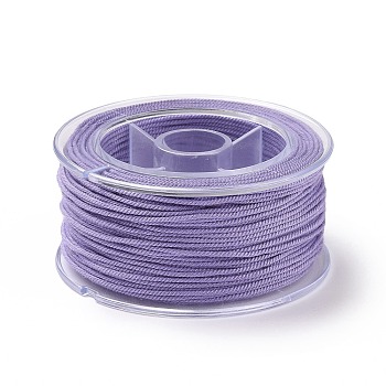 Macrame Cotton Cord, Braided Rope, with Plastic Reel, for Wall Hanging, Crafts, Gift Wrapping, Lilac, 1.5mm, about 21.87 Yards(20m)/Roll