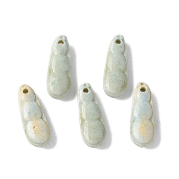 Natural Rainbow Alashan Agate Charms, Dyed, Pea Charms, Light Blue, 11~11.5x4.5~5x3~3.5mm, Hole: 1.2mm