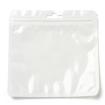 Square Plastic Yin-yang Zip Lock Bags, Resealable Packaging Bags, Self Seal Bag, White, 12.9x12.9x0.02cm, Unilateral Thickness: 2.5 Mil(0.065mm)