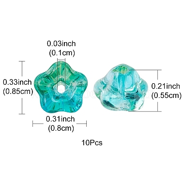 Transparent Electroplate Glass Beads(EGLA-FS0001-38B)-5