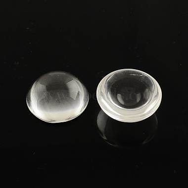 20mm Clear Half Round Glass Cabochons