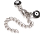 Enamel Oval with Evil Eye Link Chains Bracelet(BJEW-P271-04P-03)-3