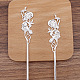Alloy Flower Hair Sticks for Enamel(OHAR-PW0006-12C)-1