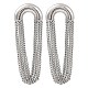 304 Stainless Steel Tassel Chain Stud Earrings for Women(EJEW-U023-07P)-2