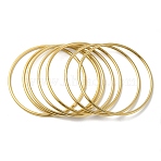 7Pcs 201 Stainless Steel Thin Plain Bangle Sets for Women, Golden, Inner Diameter: 3 inch(7.5cm)(BJEW-L664-022K-G01)