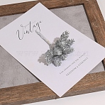 Plastic Artificial Christmas Pine Nut, for Christmas Tree, Greeting Card, Gift Box Decoration, Silver, 110x60mm(PW-WG3A304-02)
