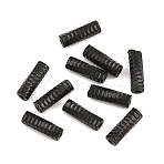 304 Stainless Steel Tube Beads, Ion Plating(IP), Black, 6x2mm, Hole: 0.5~1mm(SA-CBA098D-08B-EB)
