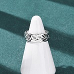 304 Stainless Steel Criss Cross Cuff Rings, Non-Tarnish, Stainless Steel Color, 7mm, Inner Diameter: 18mm(RJEW-G368-01P)
