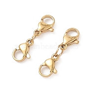 304 Stainless Steel Double Lobster Claw Clasps, Golden, 28mm(STAS-E163-57G-F)