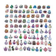 99Pcs 99 Styles Magic Bottle Theme Cartoon Paper Sticker Label Set, Adhesive Label Stickers, for Suitcase & Skateboard & Refigerator Decor, Mixed Color, 51~75x36.5~58.5x0.2mm, 1pc/style(STIC-P004-11)