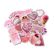Cartoon Paper Stickers Set, Waterproof Adhesive Label Stickers, for Water Bottles, Laptop, Luggage, Cup, Computer, Mobile Phone, Skateboard, Guitar Stickers Decor, Pink, 2.5~7.3x3.1~7.5x0.02cm, 50pcs/bag(DIY-M031-48)
