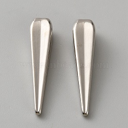 Alloy Cord Ends, Cone Cord Rope Lock, Hoodie Drawstring Replacement, Platinum, 30x6.5x6.5mm, Hole: 4mm(FIND-WH0366-065P)