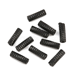 304 Stainless Steel Tube Beads, Ion Plating(IP), Black, 6x2mm, Hole: 0.5~1mm(SA-CBA098D-08B-EB)