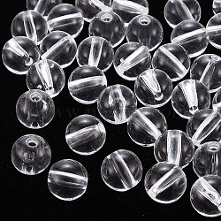 Transparent Acrylic Beads, Round, Clear, 12x11mm, Hole: 2.5mm(X-MACR-S370-A12mm-205)