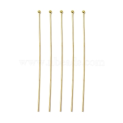 Brass Ball Head Pins, Golden, Size: about 0.7mm thick(21 Gauge), 70mm long, about 75pcs/20g, Head: 1.8mm(X-RP0.7x70mm-G)