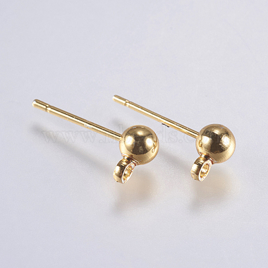 Brass Stud Earring Findings(KK-F737-43-RS)-2