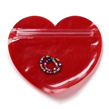 Bolsas con cierre de cremallera yin-yang de plástico con forma de corazón(OPP-B005-01B)-2