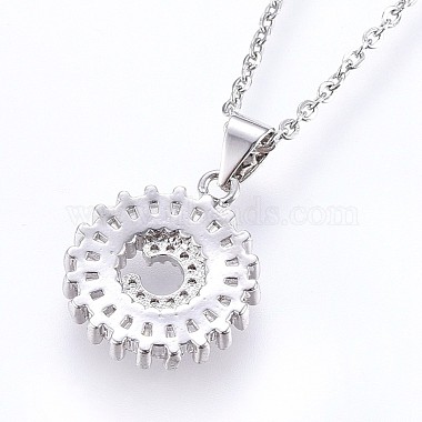 304 Stainless Steel Initial Pendant Necklaces(NJEW-H486-30P-C)-2