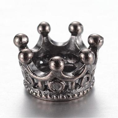Gunmetal Crown Alloy Beads