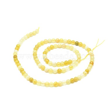 Natural Yellow Opal Beads Strands(G-F674-07A-4mm)-2