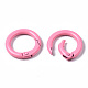 Spray Painted Eco-Friendly Alloy Spring Gate Rings(X-PALLOY-T080-01-NR)-4