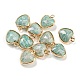 Natural Amazonite Faceted Heart Charms(G-Q006-07G-11)-1