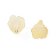 Transparent Acrylic Beads, Trumpet Flower Beads, Frosted, Flower, Sandy Brown, 18x18x17mm, Hole: 1.5mm, about 700pcs/500g(PL551-C30)