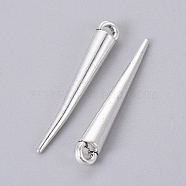 Tibetan Style Alloy Spike Pendants, Lead Free & Cadmium Free, Antique Silver, 34x4.5x4.5mm, Hole: 3mm, about 645pcs/1000g(TIBEP-A16461-AS-RS)