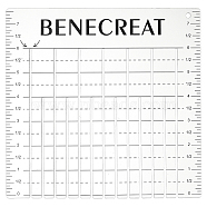 Acrylic Quilting Template, Cutting Guide, Sewing Tools, Rectangle, 198x204x4mm, Hole: 5mm(DIY-WH0568-38B)