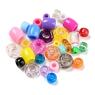 Plastic Beads, Rondelle and Column, Mixed Color, 6.5~14x5~12mm, Hole: 2.8~6.5mm(MACR-XCP0001-16)