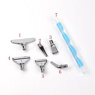 Alloy DIY Diamond Painting Pen Tool, Plastic Penholder, Platinum, 22x36x6mm, 7pcs/set(DIY-WH0246-99)