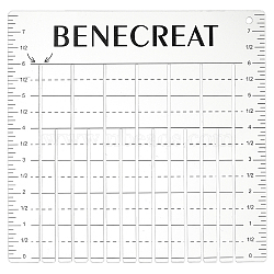 Acrylic Quilting Template, Cutting Guide, Sewing Tools, Rectangle, 198x204x4mm, Hole: 5mm(DIY-WH0568-38B)