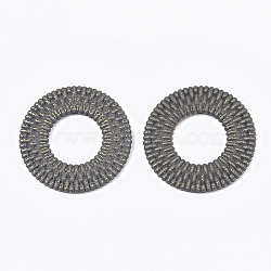 Acrylic Pendants, Imitation Woven Rattan Pattern, Donut, Slate Gray, 47x4.5mm, Hole: 1.8mm(OACR-T014-10A)