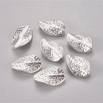 Tibetan Style Alloy Beads, Lead Free & Cadmium Free, Twist, Antique Silver, about 27.5mm long, 18mm wide, 3mm thick, hole: 1mm