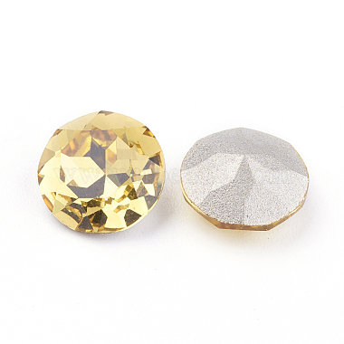 Apuntado hacia atrás & dorso plateado Diamante de imitación de cristal Cabujones(RGLA-J012-10mm-226)-2