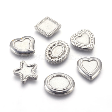 Stainless Steel Color Mixed Shapes Stainless Steel Cabochon Settings